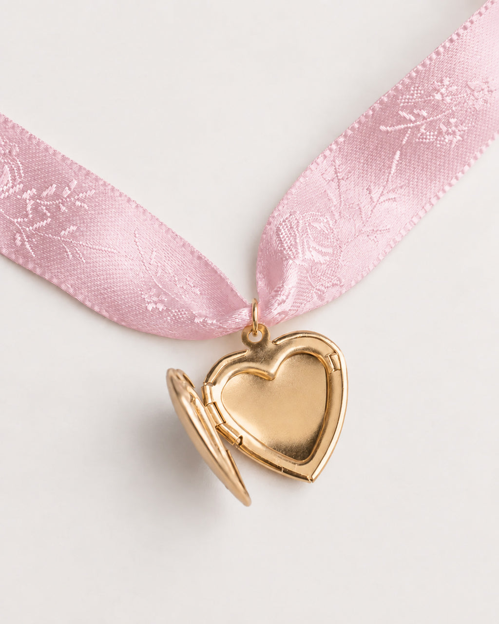 Pink Ribbon Heart Locket