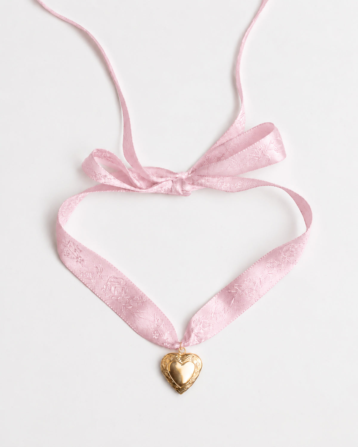 Pink Ribbon Heart Locket