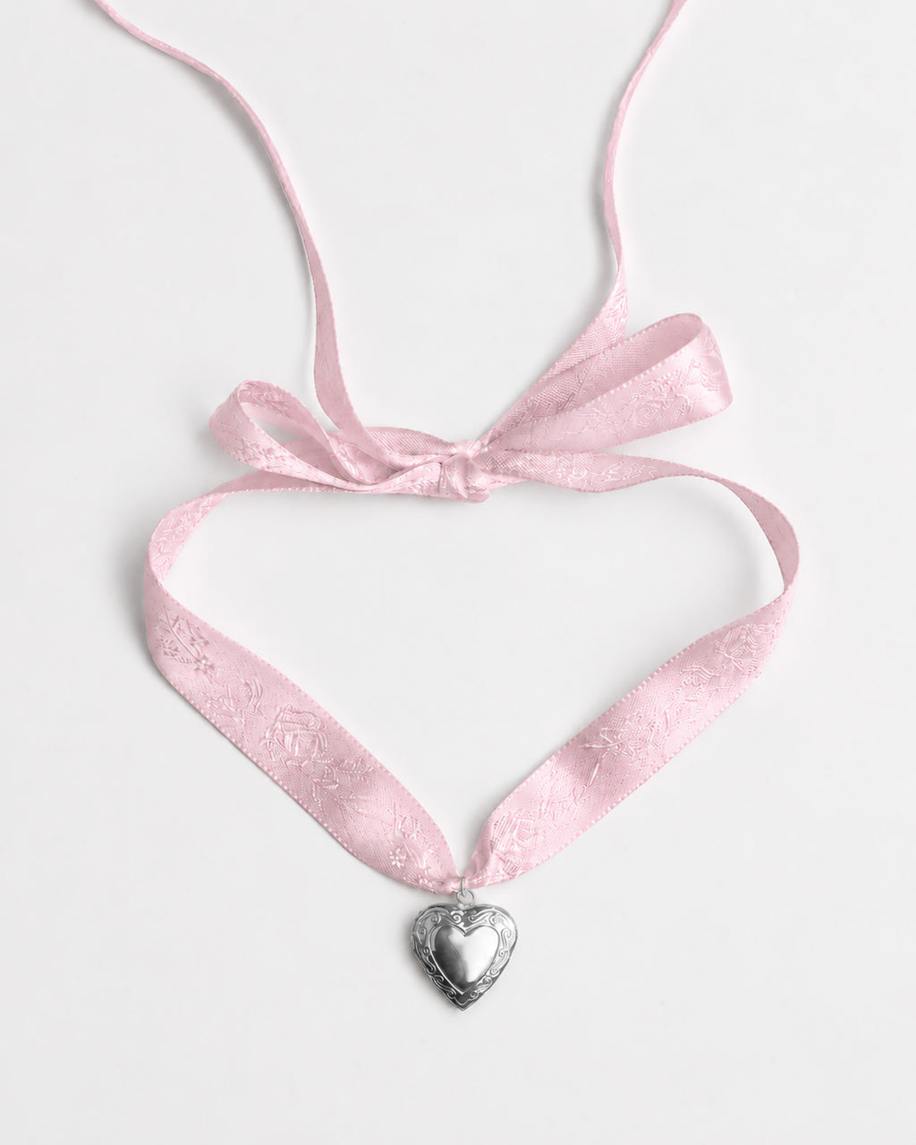 Pink Ribbon Heart Locket