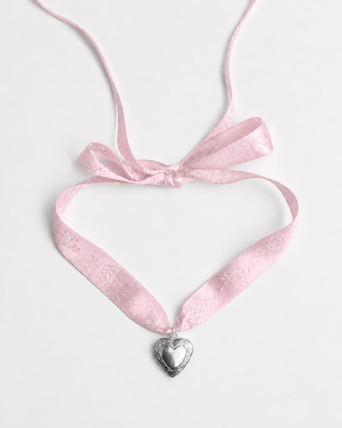Pink Ribbon Heart Locket